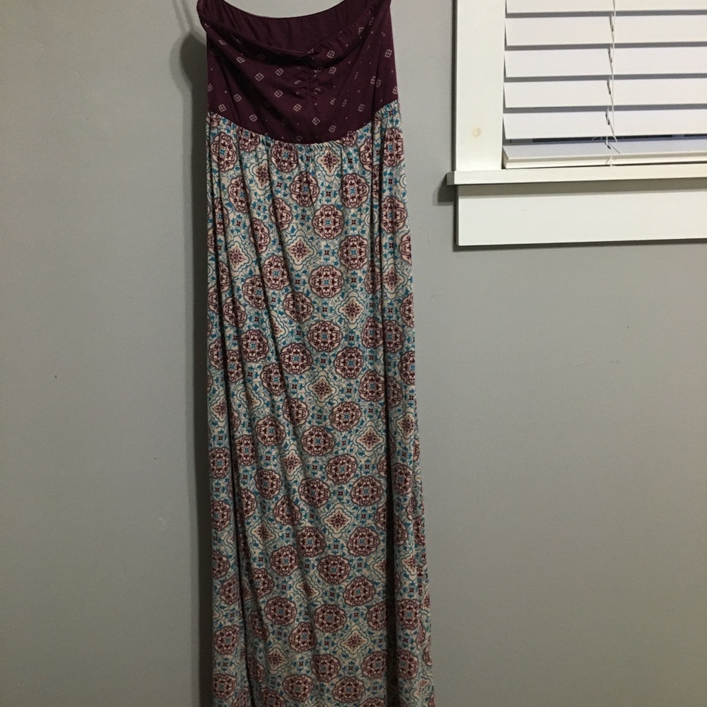 Strapless maxi dress